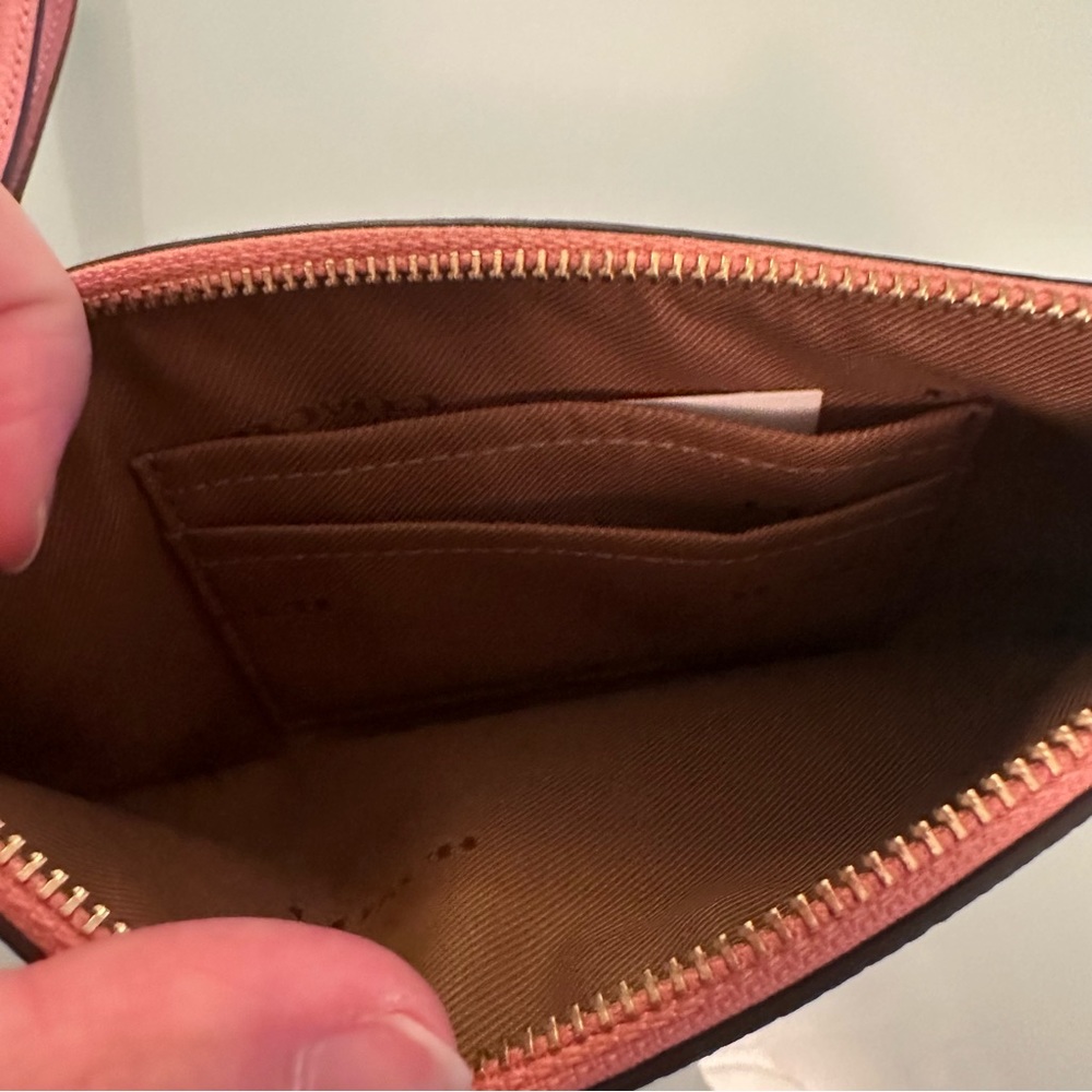 NWOT Coach Light Pink Leather Small Wristlet Pouch - Picture 8 of 8